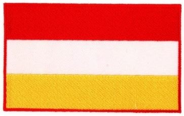 Apllicatie Carnaval Oeteldonk vlag rood/wit/geel