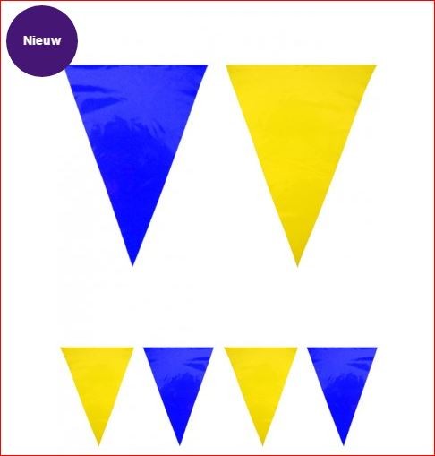 Vlaggenlijn Blauw Geel PE 10m1