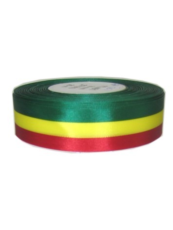 Lint Carnaval Limburg rood/geel/groen cadeaulint 10mm breed
