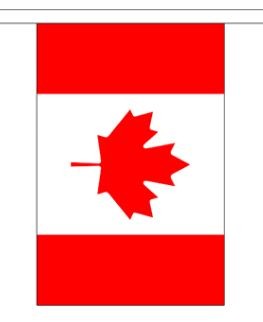 Vlaggenlijn Canada 9m, stof