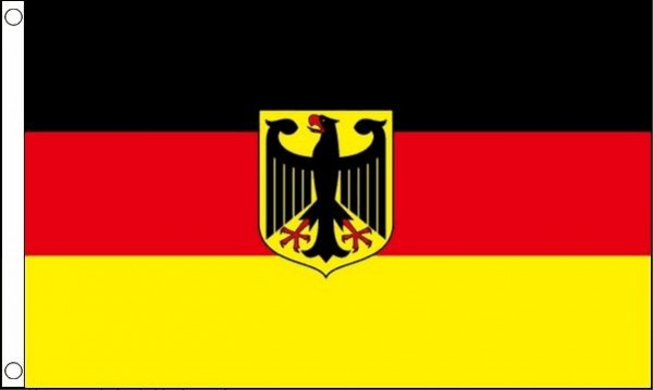 vlag Duitsland met wapen, Duitse vlag met wapen 150 x 240 Best Value