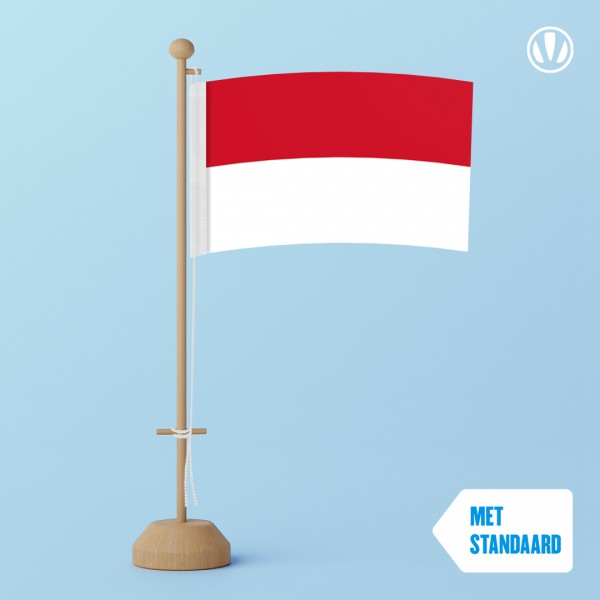 Tafelvlag Monaco met standaard