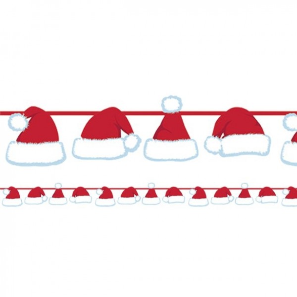 Slinger kerstman mutsjes 1,25m