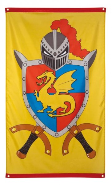 riddervlag groot, xl-maat 90x150cm kinderkamer, feestje