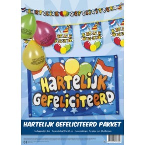 Hartelijk Gefeliciteerd pakket versiering