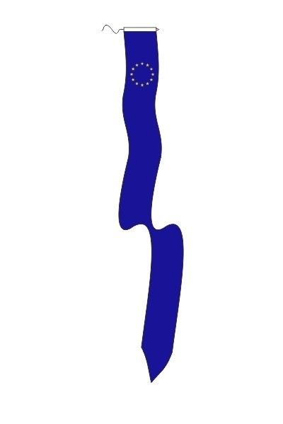 Wimpel Europese Unie | EU 25x300cm met koord en lusje