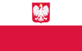 Vlag Polen met wapen 90x150cm ookwel staatsvlag of koopvaardijvlag