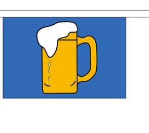 Vlaggenlijn Bier stof 9m
