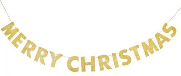 Letterslinger Merry Christmas Goud