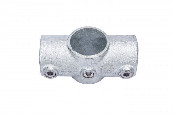 Buiskoppeling Kruisstuk in 1 vlak voor aluminium buis 42mm