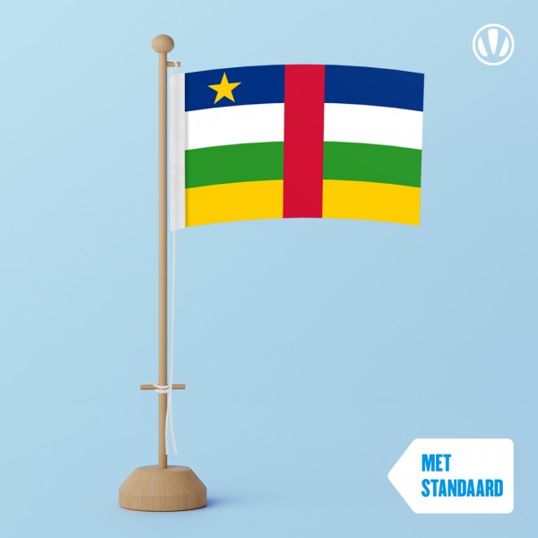 Tafelvlag Centraal Afrikaanse Republiek met standaard