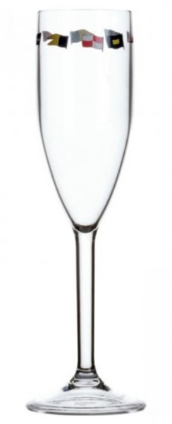 Champagneglas regata seinvlaggen