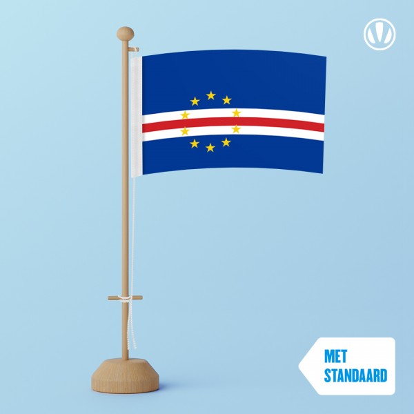 Tafelvlag Kaapverdische Eilanden met standaard