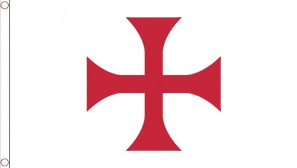 Vlag Ridder Tempeliers met rood kruis 90x150cm Best Value