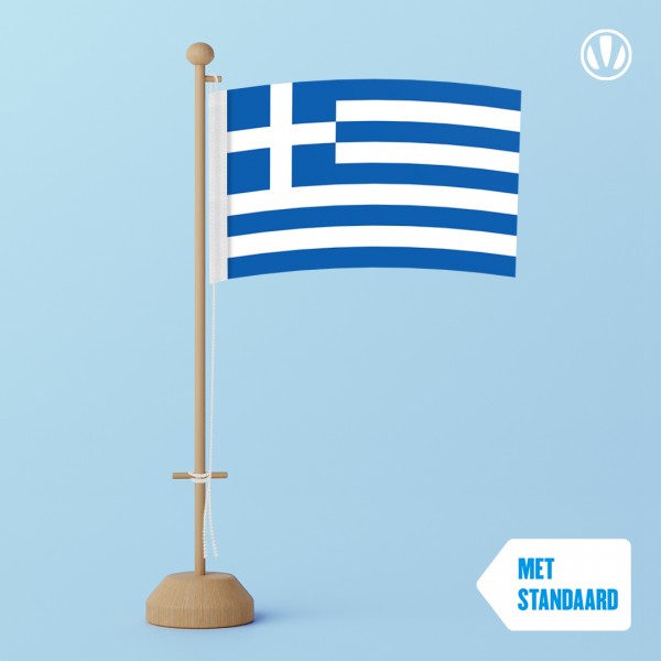 Tafelvlag Griekenland met standaard