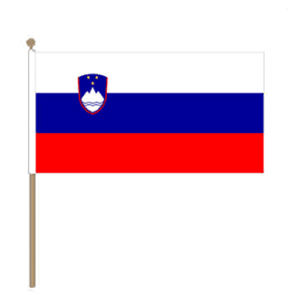 Zwaaivlag Slovenië, Sloveense zwaaivlag 15x22,5cm, stoklengte 30cm