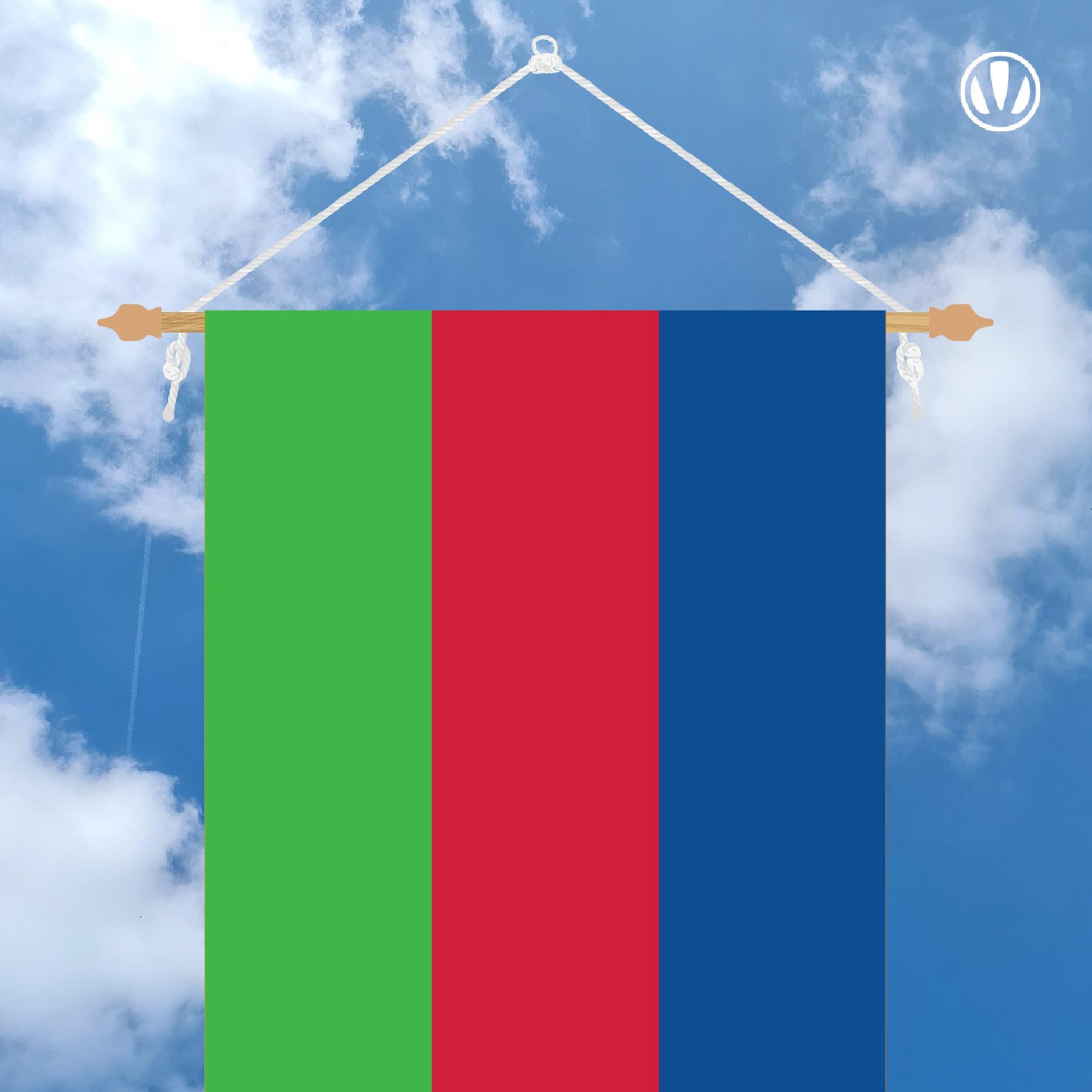 Wimpel Hellevoetsluis 300cm met stokje