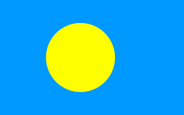 Vlag Palau 70x100cm