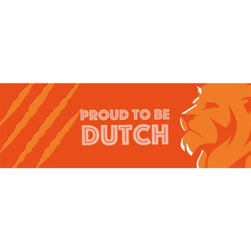 Oranje spandoek trots op Nederland