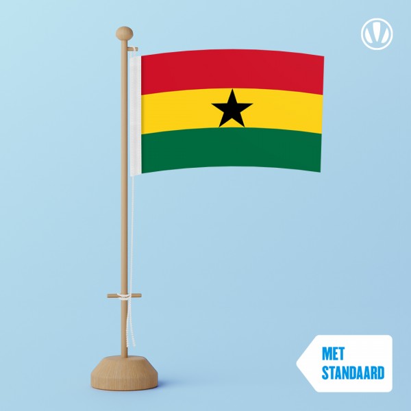 Tafelvlag Ghana met standaard