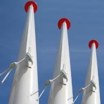 Vlaggenmast Polyester 7m1 Conisch 115-60mm compleet ophalen in Mijdrecht