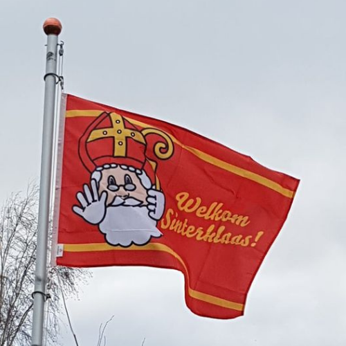 Aktentas vasthoudend Op te slaan welkom Sinterklaas vlag voordelig kopen bij Vlaggenclub!