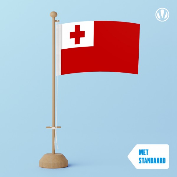 Tafelvlag Tonga met standaard