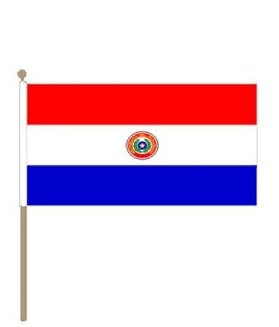 Zwaaivlag Paraguay 30x45cm met stoklengte van 60cm