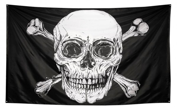 Piratenvlag Skull Doodshoofd XXL 200x300cm