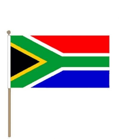 zwaaivlag Zuid Afrika Zuid Afrikaanse Zwaaivlaggen 15x22,5cm stoklengte 30cm