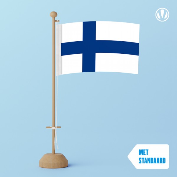 Tafelvlag Finland met standaard