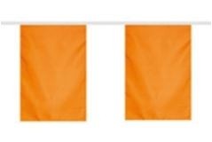 Vlaggenlijn Oranje 10 meter polyester 2 vlaggen