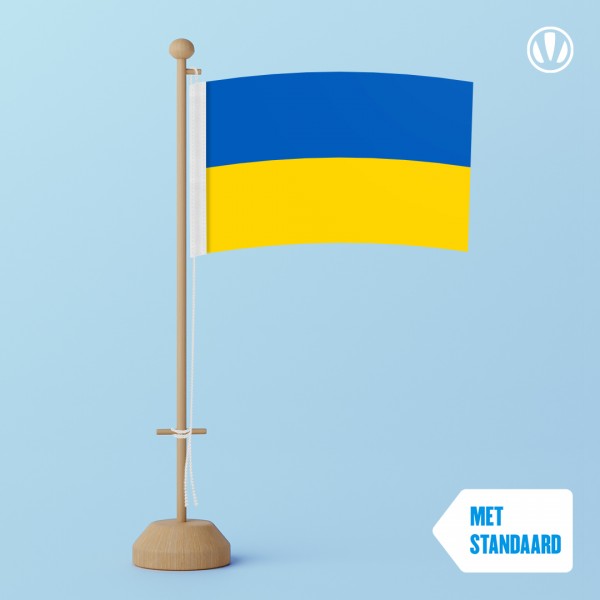 Tafelvlag Oekraine met standaard