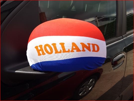 Autospiegel hoezen Holland R/W/B met Nederlandse vlag