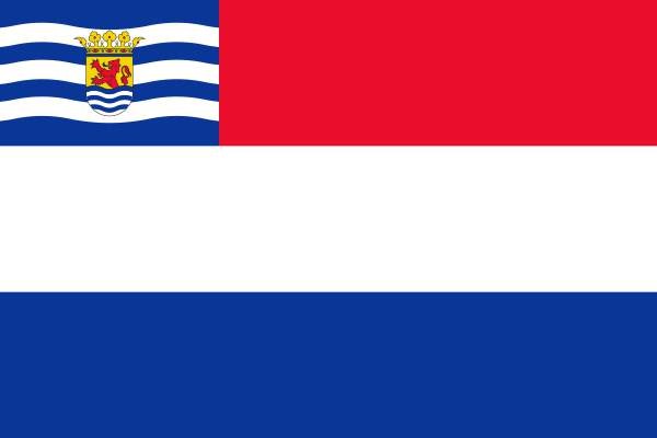 Vlag Nederland met inzet Zeeuwse vlag 120x180cm