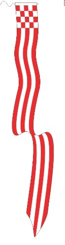 Wimpel Noord-Brabant 30x350cm met koord en lus