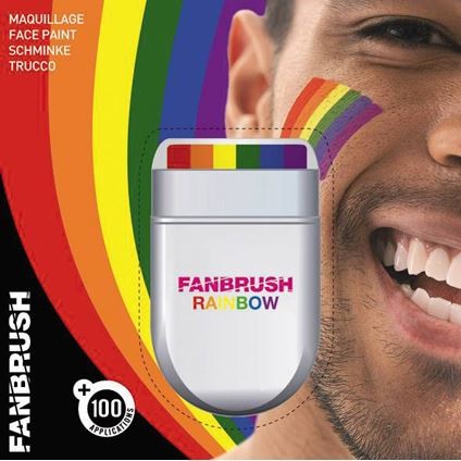 Schminkstick in de kleuren van de regenboog