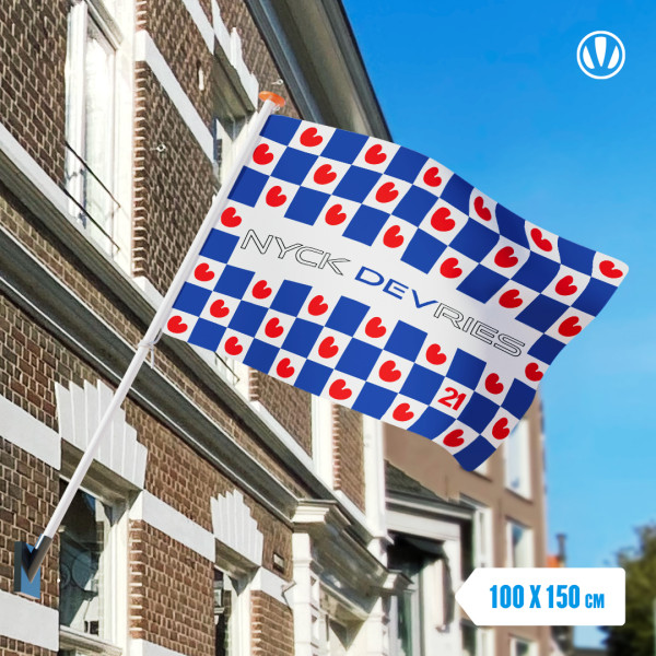 Nyck de Vries Friesland vlag 100x150cm