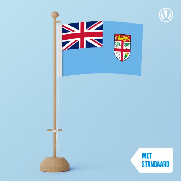 Tafelvlag Fiji met standaard