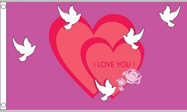 Vlag I love You 90x150