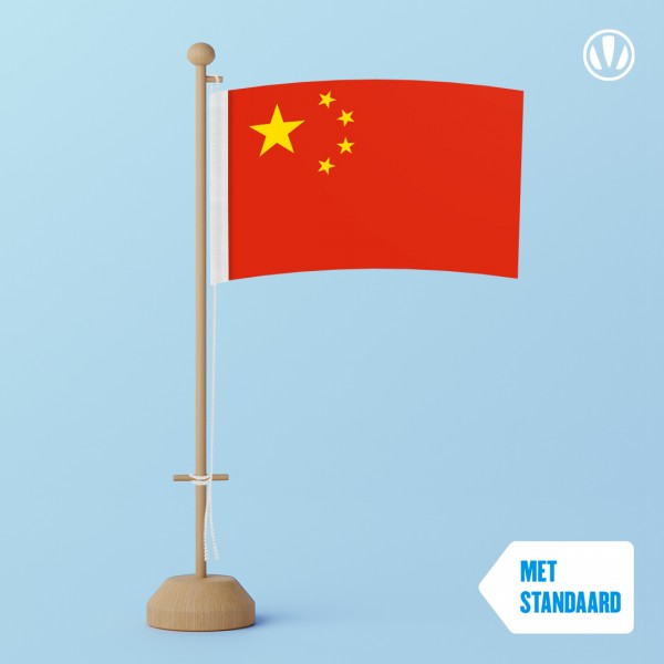 Tafelvlag China met standaard