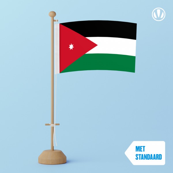 Tafelvlag Jordanie met standaard