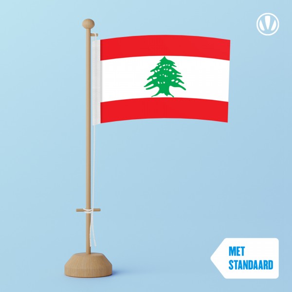 Tafelvlag Libanon met standaard