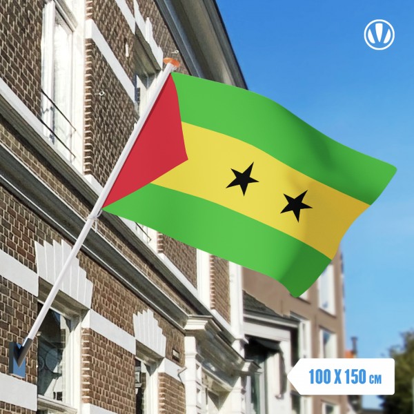 Vlag Sao Tome en Principe 100x150