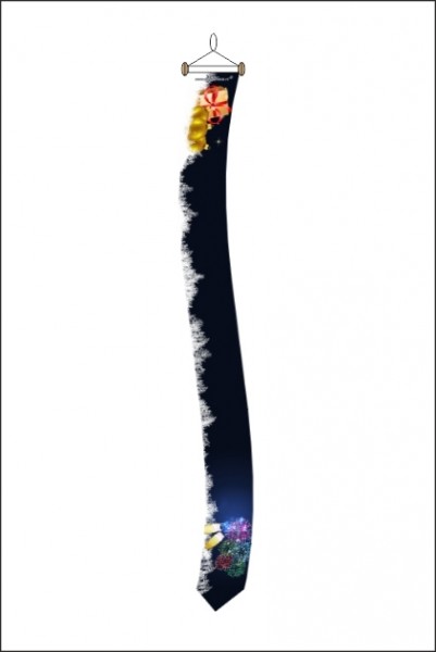 Wimpel Fijne Feestdagen krom zonder tekst 25x300cm