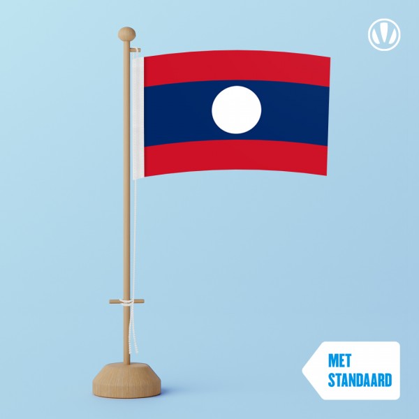 Tafelvlag Laos met standaard