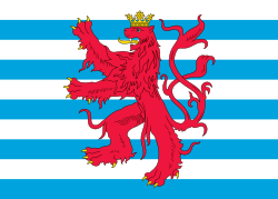 Tafelvlaggetje Luxemburg handelsvlag koopvaardij Luxemburg 10x15cm