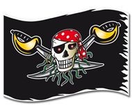 Red Pirate piratenvlag 60x90cm Piratenvlaggen