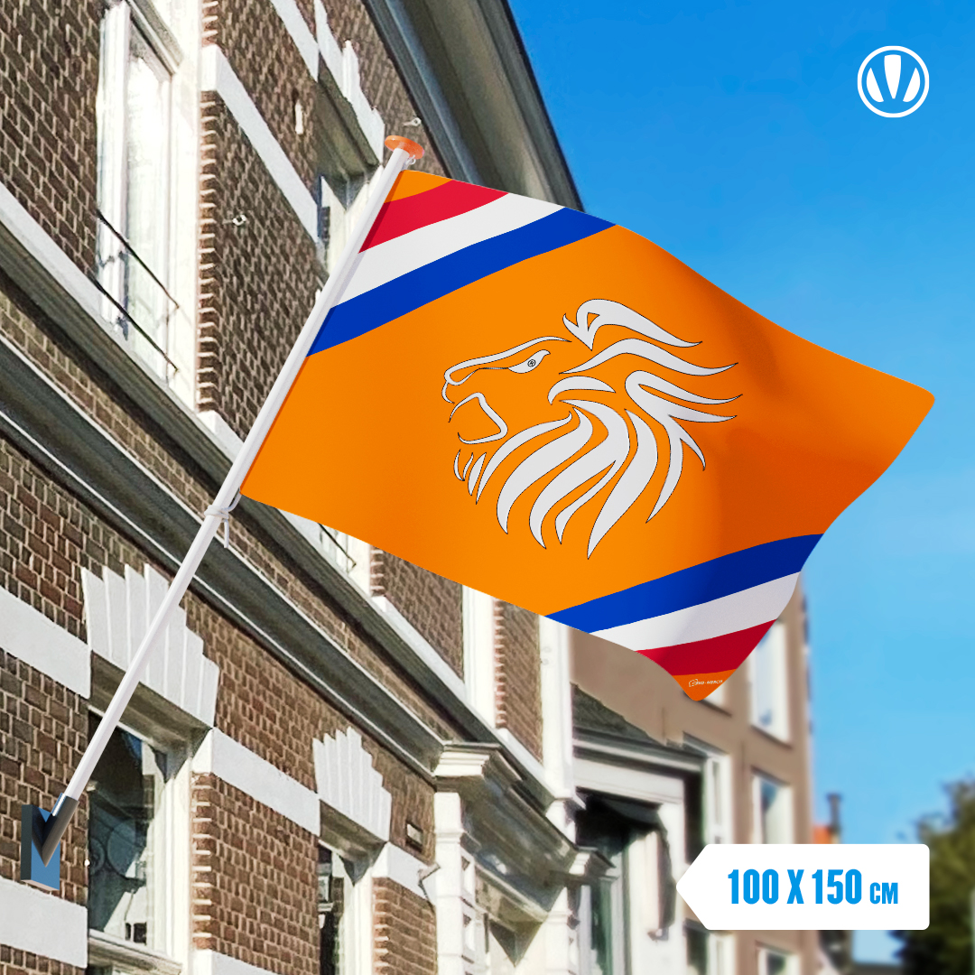 Oranje vlag met leeuw voordelig kopen bij