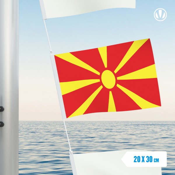 Vlaggetje Noord-Macedonie 20x30cm